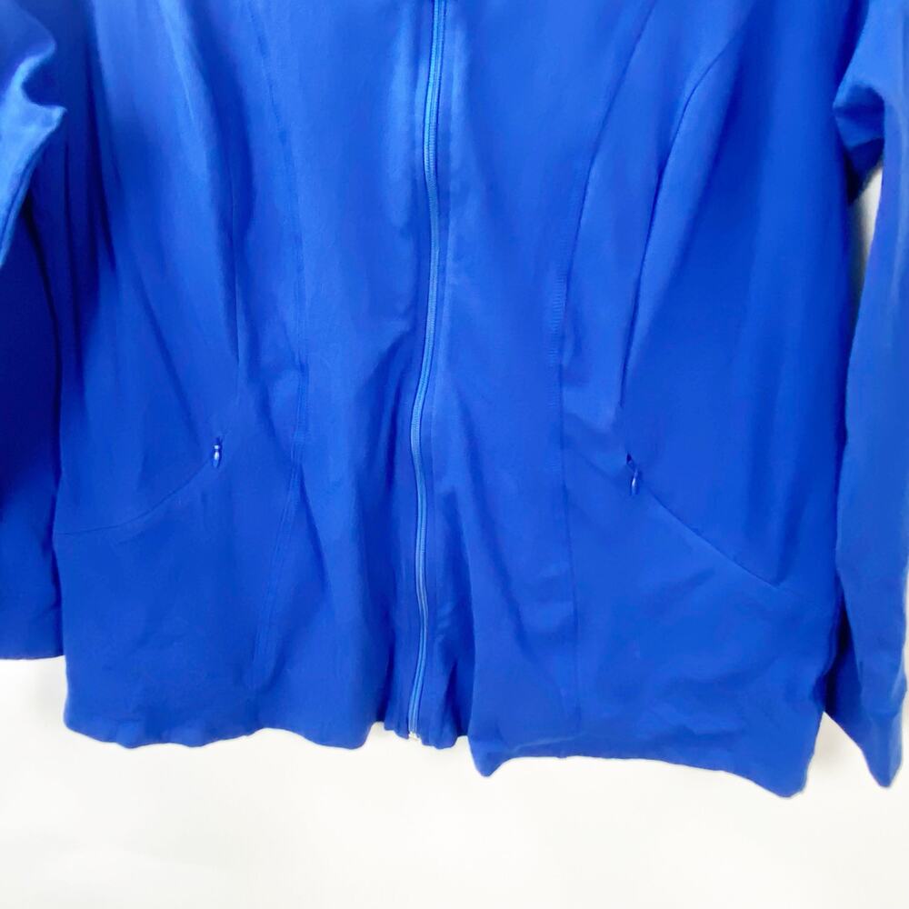 Baku Long Sleeve Zip Up Mock Neck Jacket Cotton Blue Women's Plus 2x Activewear - Picture 4 of 10